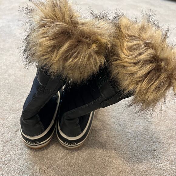 Esprit Women's Evelyn Tall Insulated Snow Boot with Fur‎ Black Brown Size 8 M - Picture 5 of 7